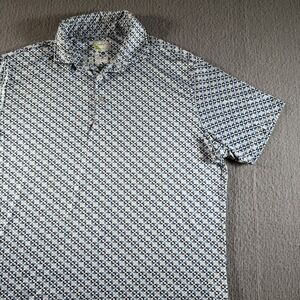 TailorByrd Golf Polo Shirt Performance Stretch Wicking SPF 30 Blue Mens Large